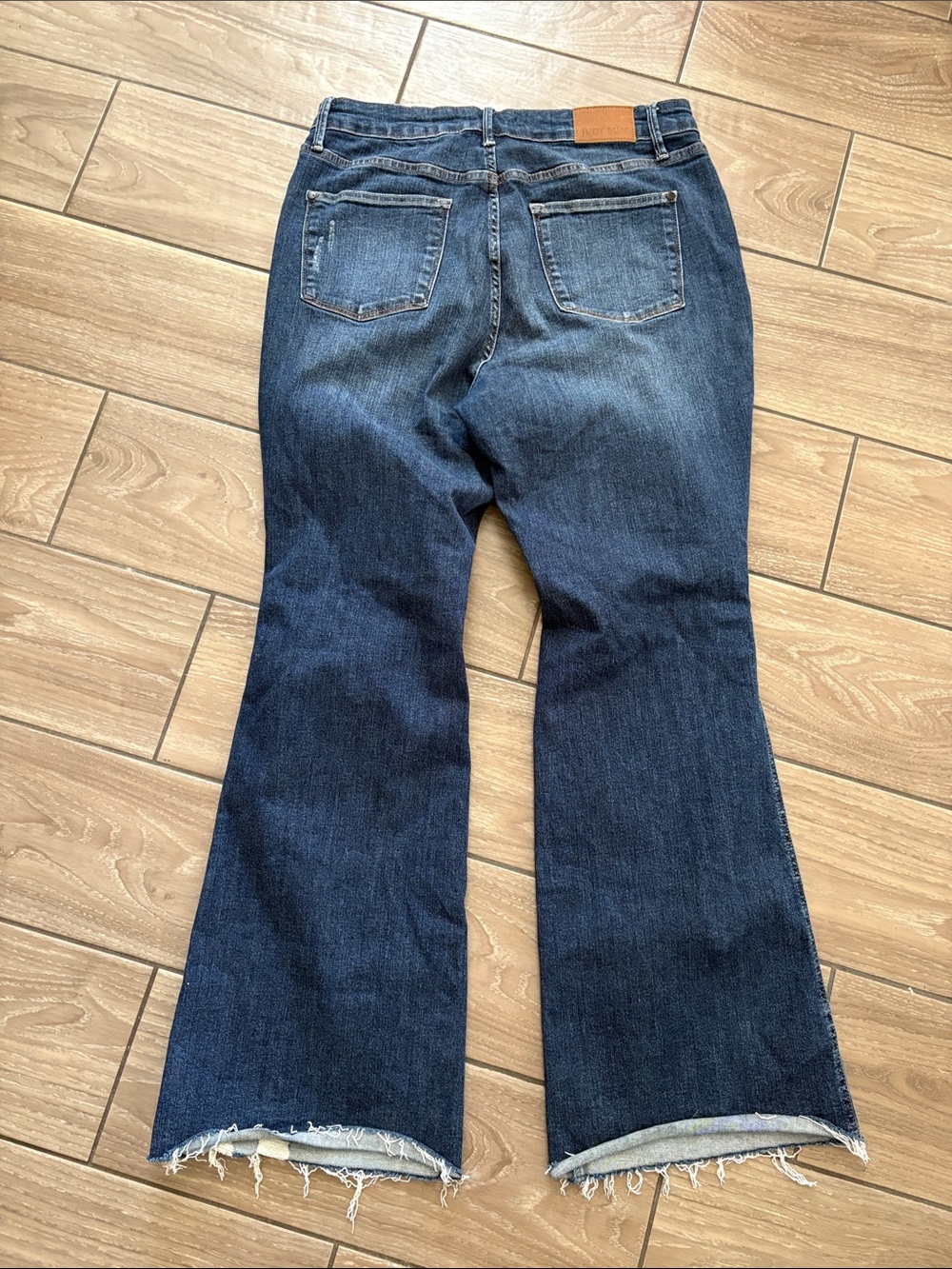 Judy Blue High Rise Control Top Distressed Flare Jeans JB88739 Womens 14W NWOT - Picture 7 of 9